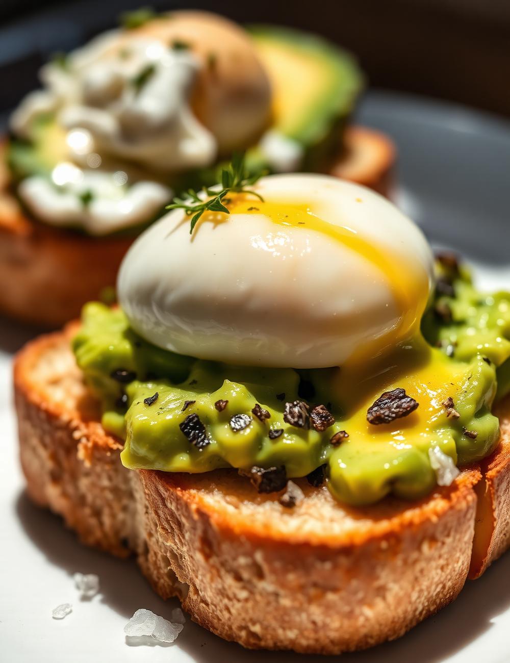 Toast avocado met gepocheerd ei